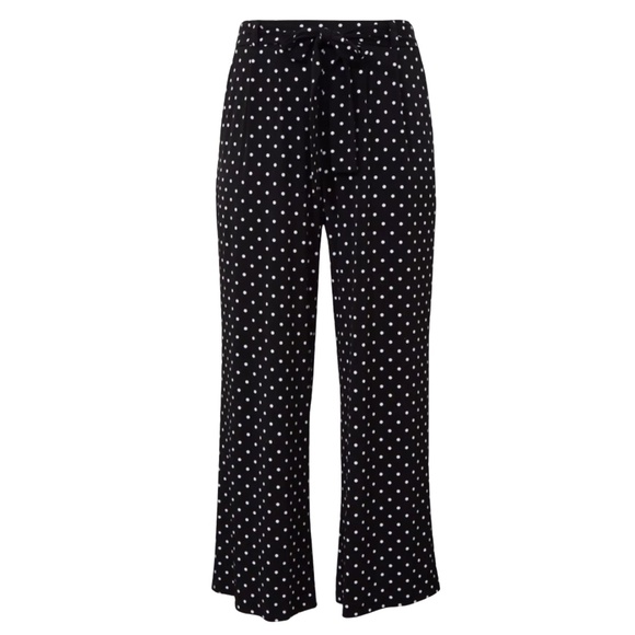 Torrid ITY Tie Front Dot Wide Leg Pants Polk-a-dot Stretch Wide Leg Sz 4/4X - Picture 4 of 11